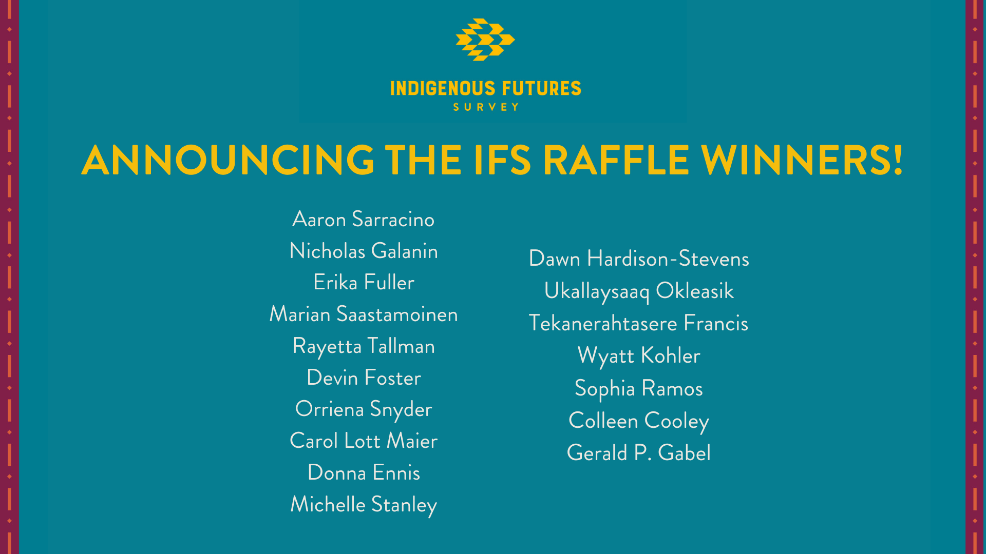 IFS Raffle Winners.
